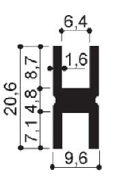 code art. FM3231 : special aluminum profile