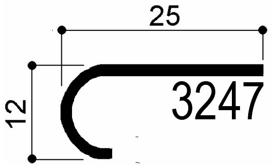 code art. FM3247 : special aluminum profile