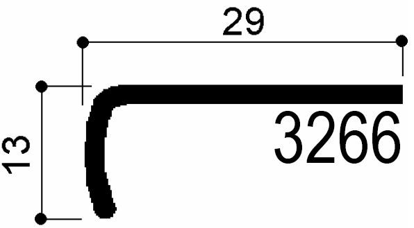 code art. FM3266 : special aluminum profile