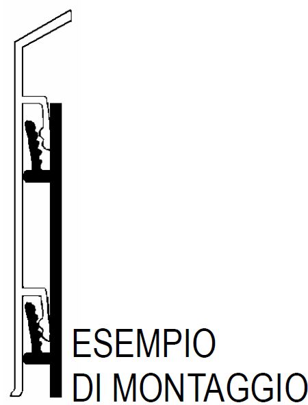 code art. FM3272 : anodized aluminum profile: skirting board