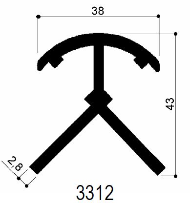 code art. FM3312 : aluminum profile aluminum profiles for walls