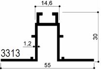 code art. FM3313 : aluminum profile aluminum profiles for walls