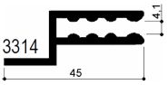 code art. FM3314 : aluminum profile aluminum profiles for walls