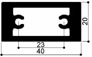 code art. FM3321 : aluminum profile aluminum profiles for walls