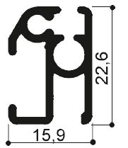 code art. FM3342 : aluminum profile for interior blinds