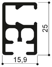 code art. FM3343: aluminum profile for interior blinds