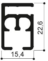 code art. FM3344 : aluminum profile for interior blinds