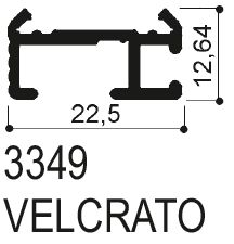 code art. FM3349 : aluminum profile for interior blinds