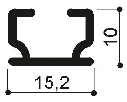 code art. FM3351 : aluminum profile for interior blinds