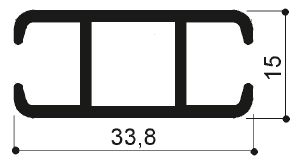 code art. FM3354 : aluminum profile for interior blinds