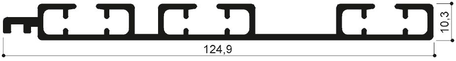 code art. FM3357 : aluminum profile with 5 slides