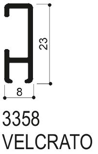 code art. FM3358 : aluminum profile for interior blinds