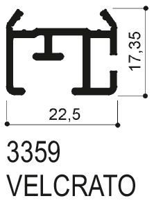 code art. FM3359 : aluminum profile for interior blinds