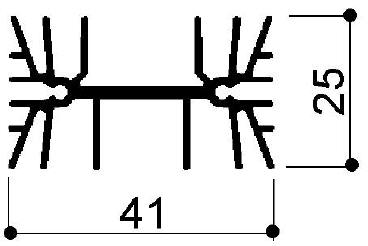 code art. FM403 : Aluminum heat sinks in bars