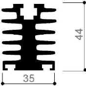 code art. FM408 : Aluminum heat sinks in bars