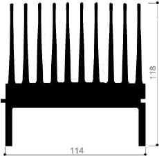 code art. FM414 : Aluminum heat sinks in bars