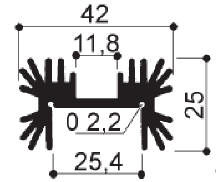 code art. FM419: Aluminum heat sinks in bars