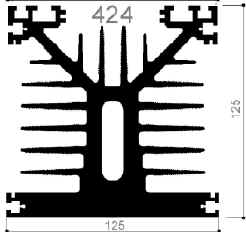 code art. FM424 : Aluminum heat sinks in bars