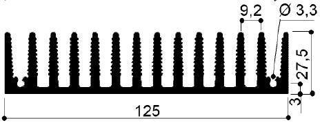 code art. FM429: Aluminum heat sinks in bars