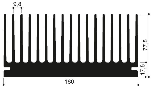 code art. FM433 : Aluminum heat sinks in bars