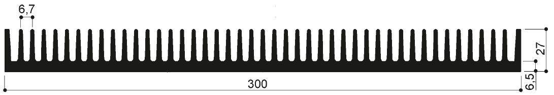 code art. FM434 : Aluminum heat sinks in bars