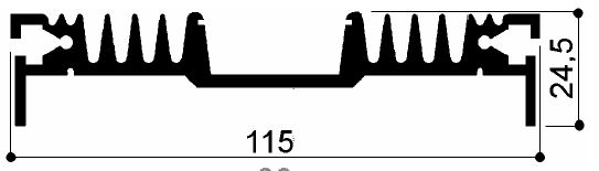 code art. FM440 : Aluminum heat sinks in bars