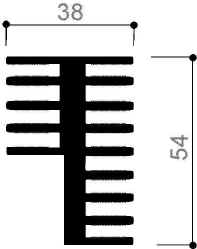 code art. FM442 : Aluminum heat sinks in bars