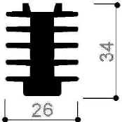 code art. FM446 : Aluminum heat sinks in bars