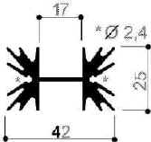 code art. FM447 : Aluminum heat sinks in bars