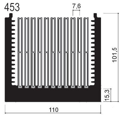 code art. FM453 : Aluminum heat sinks in bars 