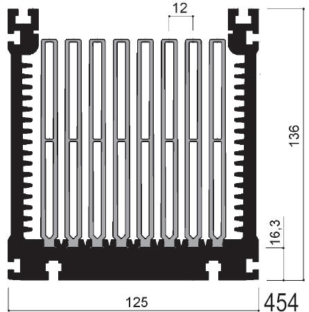 code art. FM454 : Aluminum heat sinks in bars