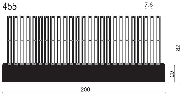 code art. FM455 : Aluminum heat sinks in bars