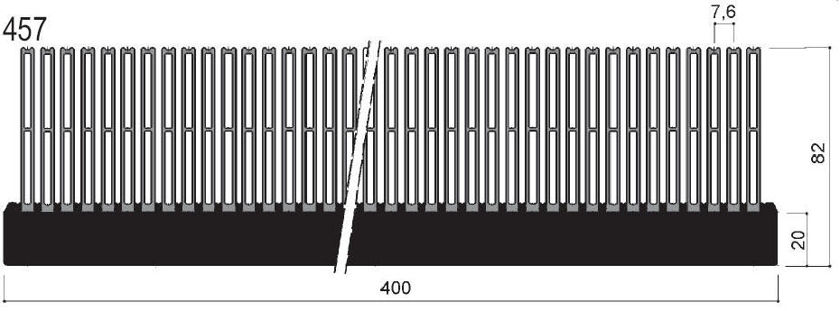 code art. FM457 : Aluminum heat sinks in bars