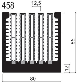 code art. FM458 : Aluminum heat sinks in bars