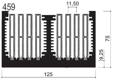 code art. FM459 : Aluminum heat sinks in bars