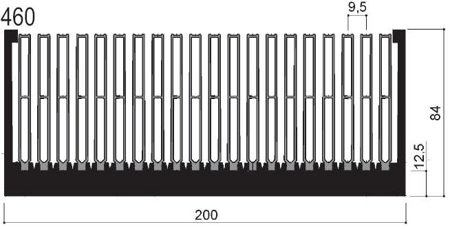 code art. FM460 : Aluminum heat sinks in bars