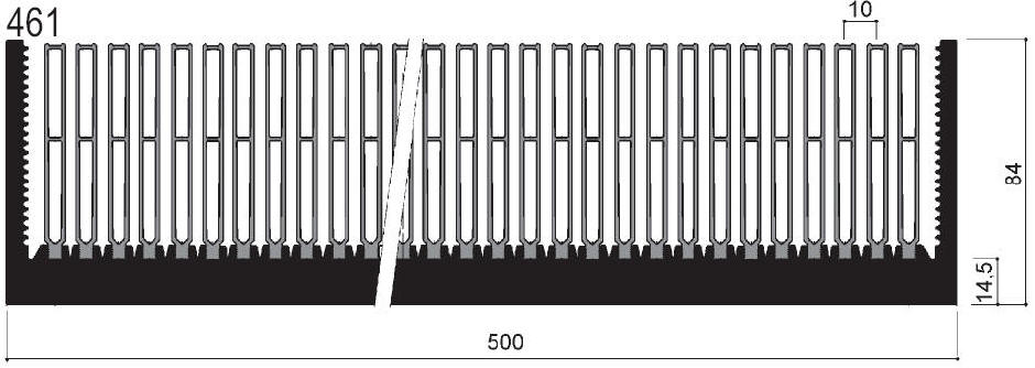 code art. FM461 : Aluminum heat sinks in bars