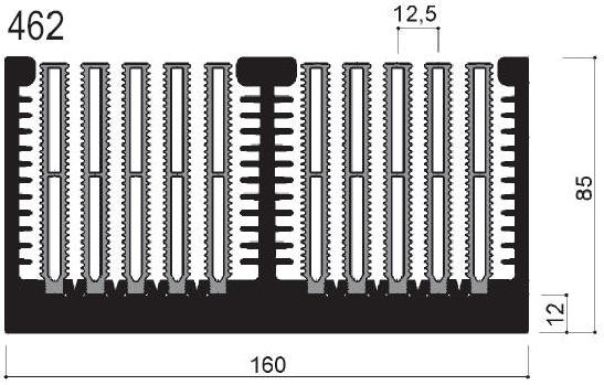 code art. FM462 : Aluminum heat sinks in bars