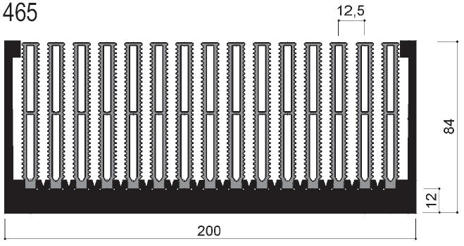 code art. FM465 : Aluminum heat sinks in bars