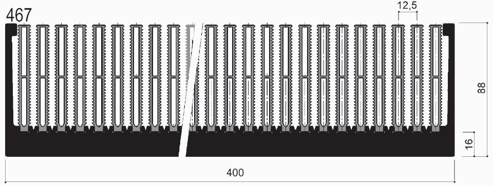 code art. FM467 : Aluminum heat sinks in bars