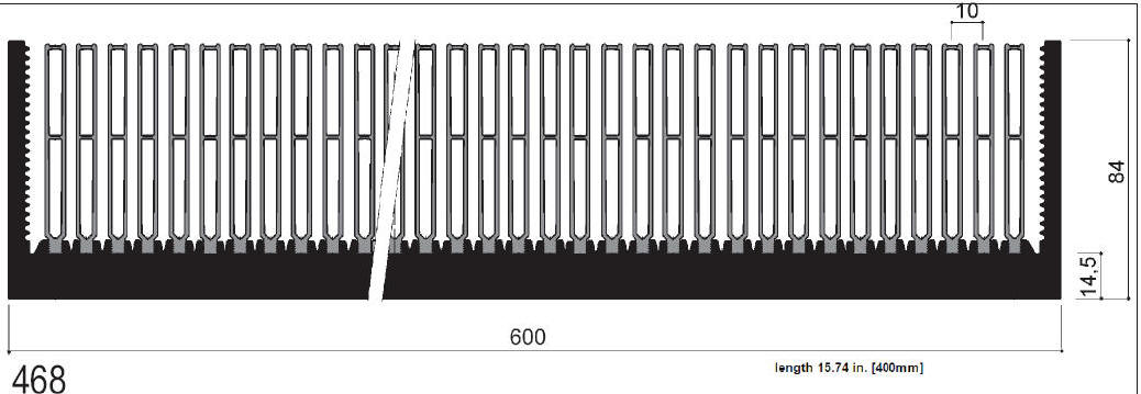 code art. FM468 : Aluminum heat sinks in bars