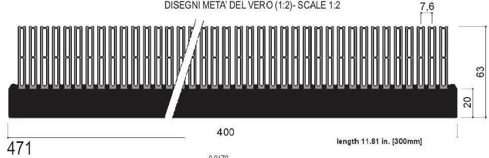 code art. FM471 : Aluminum heat sinks in bars