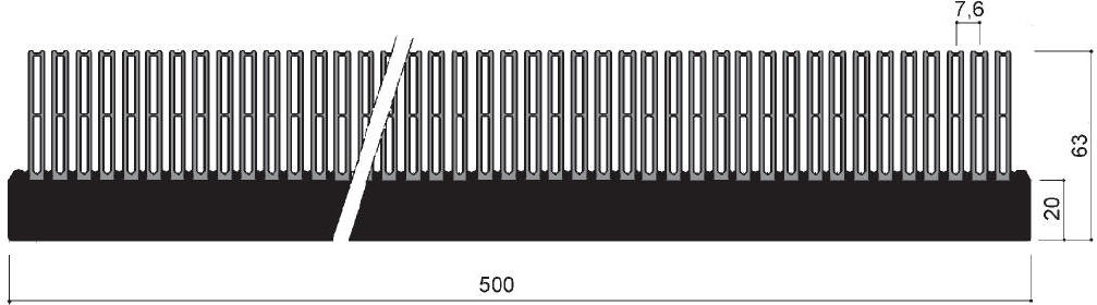 code art. FM472 : Aluminum heat sinks in bars