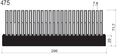 code art. FM475 : Aluminum heat sinks in bars