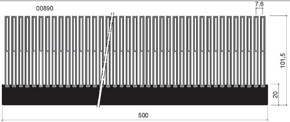 code art. FM478 : Aluminum heat sinks in bars