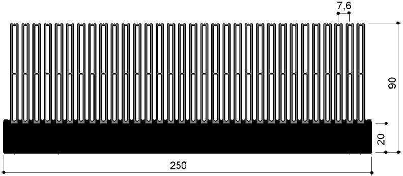 code art. FM481 : Aluminum heat sinks in bars