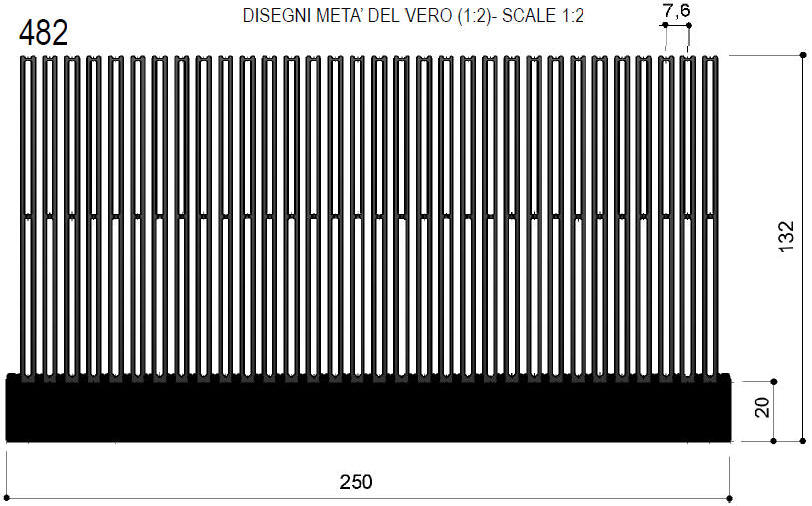 code art. FM482 : Aluminum heat sinks in bars