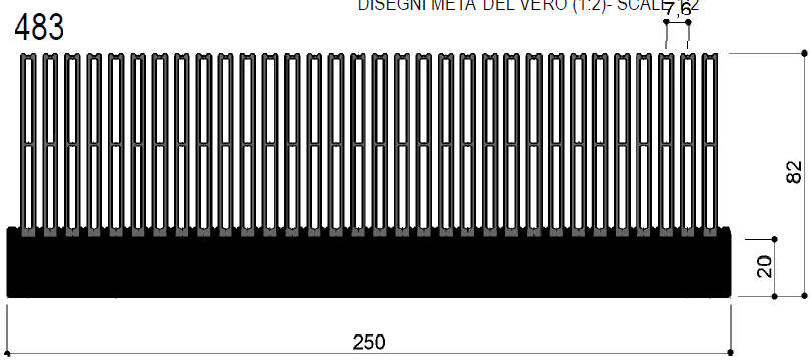 code art. FM483 : Aluminum heat sinks in bars