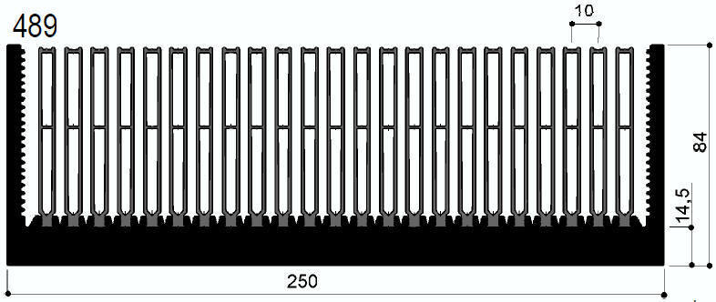 code art. FM489 : Aluminum heat sinks in bars