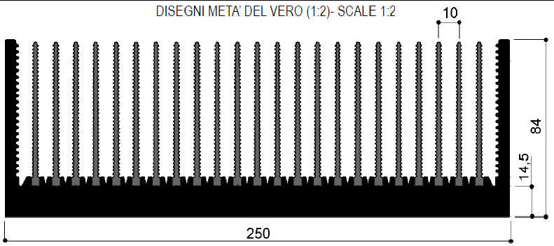 code art. FM492 : Aluminum heat sinks in bars